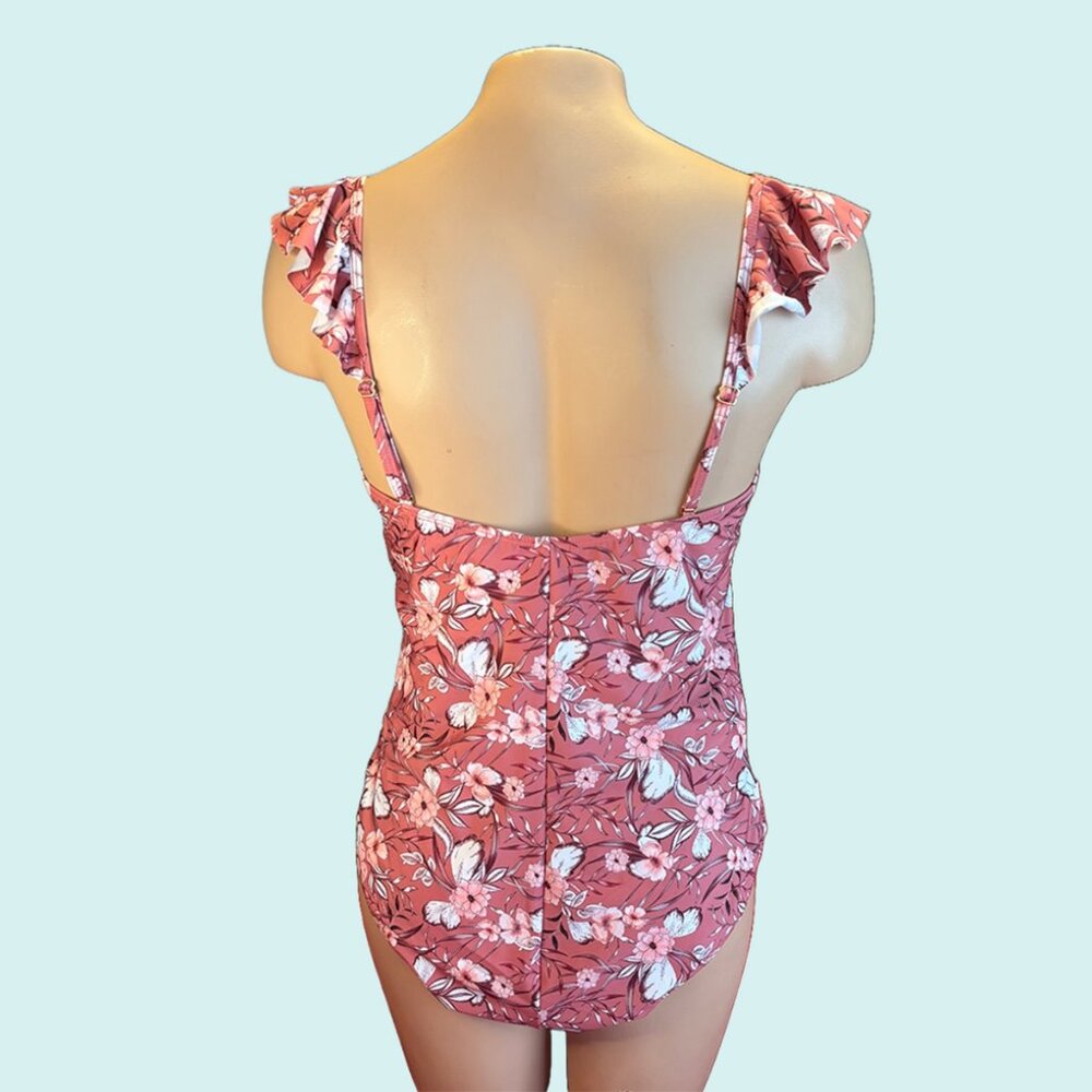 MALI 1P Ruffle Shoulder Swimsuit - Picture 3 of 9